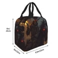 thumbnail image 3 of Lsque Cool Skull Western Cowboy Pattern Lunch Bag Women/Men Insulated Lunch Box,Small Leakproof Cooler Food Lunch Containers Reusable High Capacity Lunch Tote Bags, 3 of 6