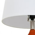 thumbnail image 3 of Surya Foligno 1-Light Modern Fabric & Glass Table Lamp in Orange/White, 3 of 6