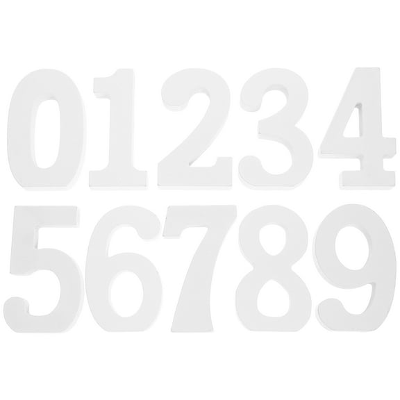 MLINS Large Wooden Numbers for Crafting, Decorative Wood Number Set for Projects and Home Decor