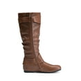 thumbnail image 3 of Dream Pairs Women's Suede Knee High Boots Low Hidden Wedge Faux Fur Lining Side Zipper & Buckle, 3 of 7