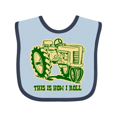 

Inktastic This is How I Roll Tractor GRN Gift Baby Boy or Baby Girl Bib