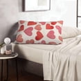 thumbnail image 5 of Watercolor Valentines Pillow Covers 12X20 Inch Pack of 2, Pink Love Heart Holiday Decorative Throw Pillow Linen Valentine'' Day Pillow Cases Cushion for Bedroom Home Sofa, 5 of 5