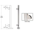thumbnail image 3 of CRL PR42LBS Brushed Stainless 42" Steel Round Glass Clamp 90 Degree Corner Post Railing Kit, 3 of 3