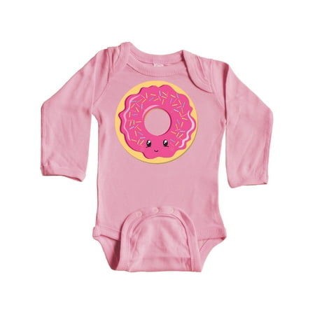 

Inktastic Hot Pink Donut Gift Baby Boy or Baby Girl Long Sleeve Bodysuit