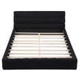 thumbnail image 5 of Noble House Queen Upholstered Platform Bed, Modern Velvet Headboard with Wood Slats Support, Bedroom Bed Frame, Black, 5 of 8