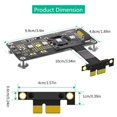 thumbnail image 3 of Necvior 5/10CM NVME to PCIE X1 Extension Cable Expansion Board PCIExpress 3.0 1X to mKey Converter with Cooling Fan with LED, 3 of 10