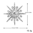 thumbnail image 4 of GKNET Wedding Silver Snowflake Diamante Brooch Rhinestone Crystal Broach Pin Xmas Gkj-Gold, 4 of 9