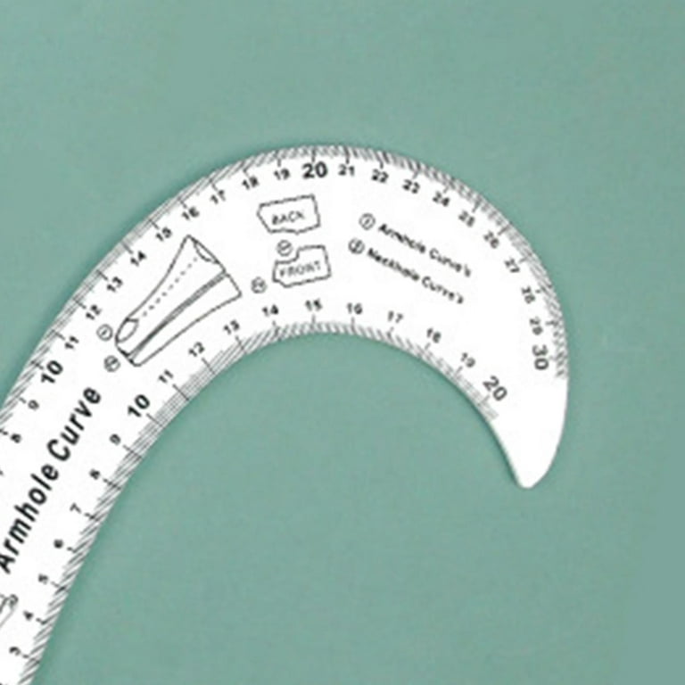  DIHAN #9034 1/2 Scale Ruler, Armhole French Curve Sandwich line  Scale Sewing Tailor Ruler Vary Form Tailor Fashion Design Ruler, Pattern  Making Ruler, Tailoring Ruler, Garment Ruler, Sewing Ruler
