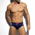 thumbnail image 5 of Men Summer Swim Briefs Low-rise Drawstring Sexy Swimming Briefs Dot Stitching Print Swimming Trunks, 5 of 5