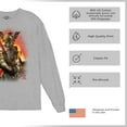 thumbnail image 6 of Apocalypse Reaper Long Sleeve T-shirt Fantasy Skeleton Knight with a Sword Medieval Legendary Creature Dragon Wizard, 6 of 7