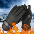 thumbnail image 2 of AWZXDE Weather Gloves for Driving Touchscreen Warm Knit Thermal Gloves for Men and Women in Winter Cold Conditions Elastic Texting Mittens Black,One Size, 2 of 7