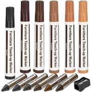 Liko Quality Ink Solution to Wood Stains and Scratches with Touch-Up Wax Sticks and Marker Pens of 13 Sets Including Sharpener