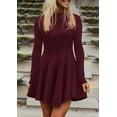 thumbnail image 2 of PRETTYGARDEN Fall Dresses for Women Elegant Classy Casual Long Sleeve Swing A Line Ruffle Short Homecoming Party Dress, 2 of 7