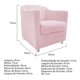thumbnail image 4 of Set de puff y sillón Tilla - Rosa claro WEIK Tilla, 4 of 5