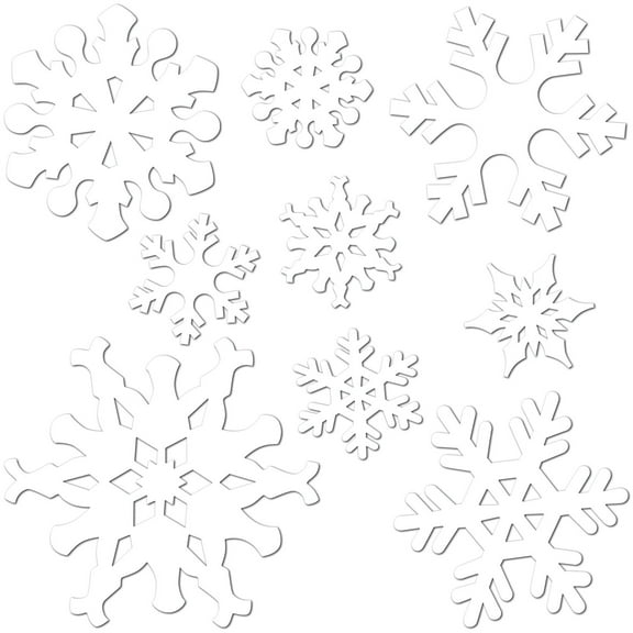 Snowflake Cutouts, Multicolored, 5"-12", (36/Pkg)