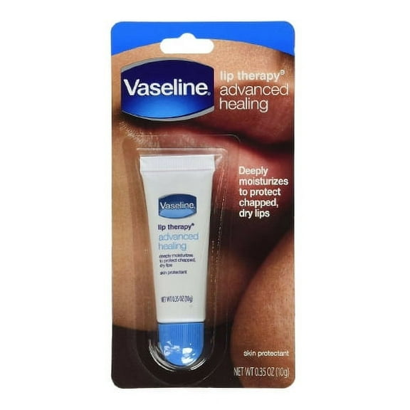 Vaseline Lip Therapy Petroleum Jelly, Advanced Formula - 10 Gm, 3 Pack