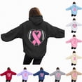 thumbnail image 2 of Godom Womens Floral Hoodies Sweatshirts Casual Long Sleeve Loose Fit Drawstring Hooded Pullover, 2 of 7