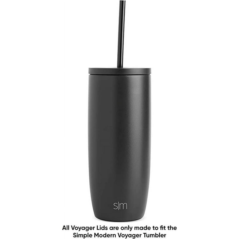 Simple Modern Reusable Insulated Straw Lid Replacement|Voyager  Collection|12 - 24 fl oz