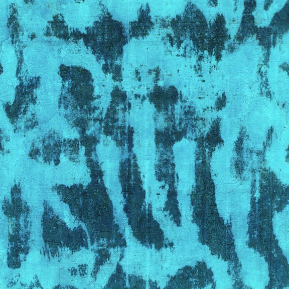 Ahgly Company Machine Washable Indoor Square Abstract Turquoise Blue Modern Area Rugs, 8' Square