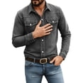 thumbnail image 4 of Blmnix Shirts for Men Guide Western Shirt Big And Tall Shirts Oversized Tees Collared Black Button Up Long Sleeve Men's Athletic Shirts & Tees,XXXL, 4 of 8