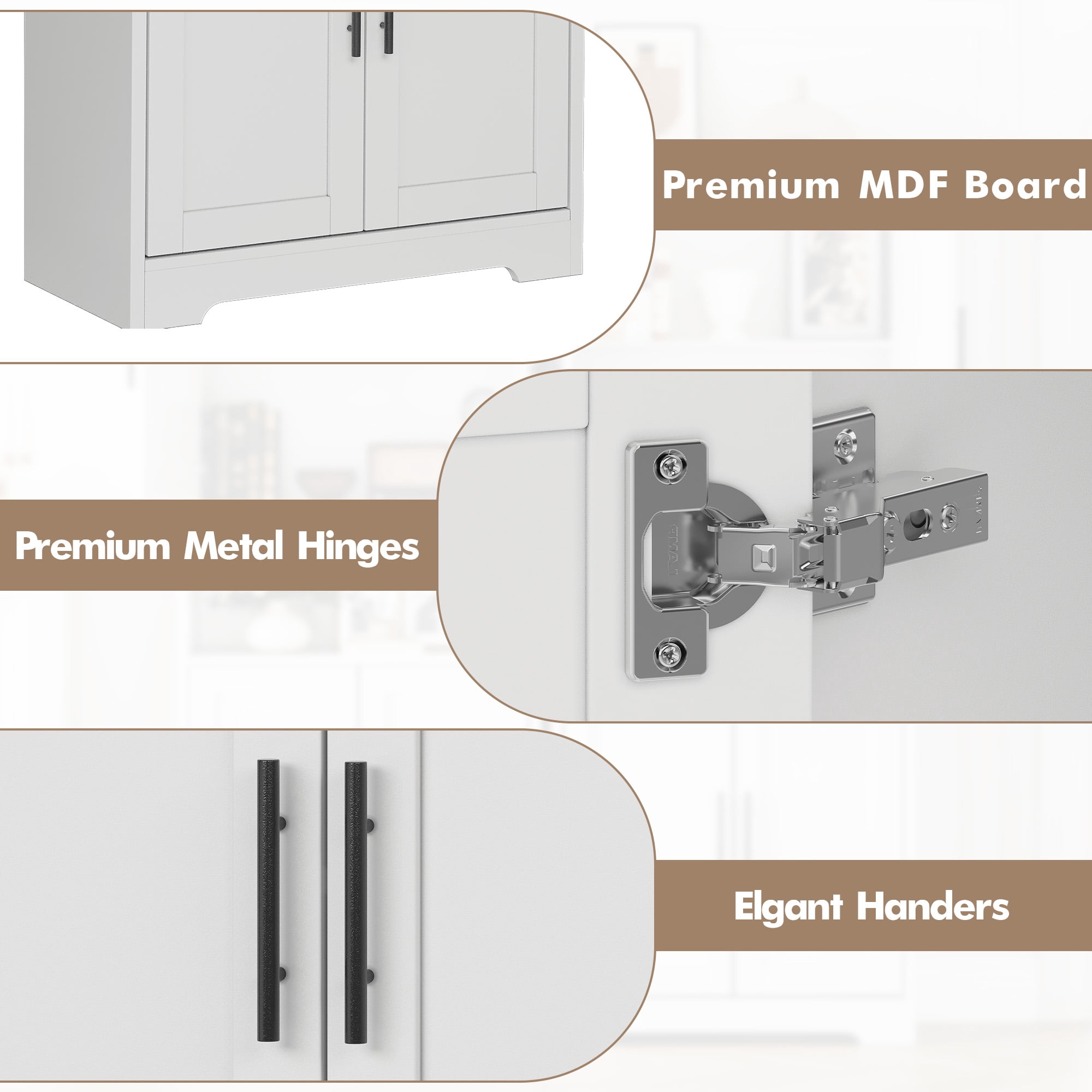 70 Inch Tall Kitchen Pantry Cabinet, Freestanding Storage Cabinet Pantry Cabinet,70" Tall Kitchen Pantry Cabinet with Doors and Adjustable Shelves, Freestanding Cupboard, Tall Storage Cabinet