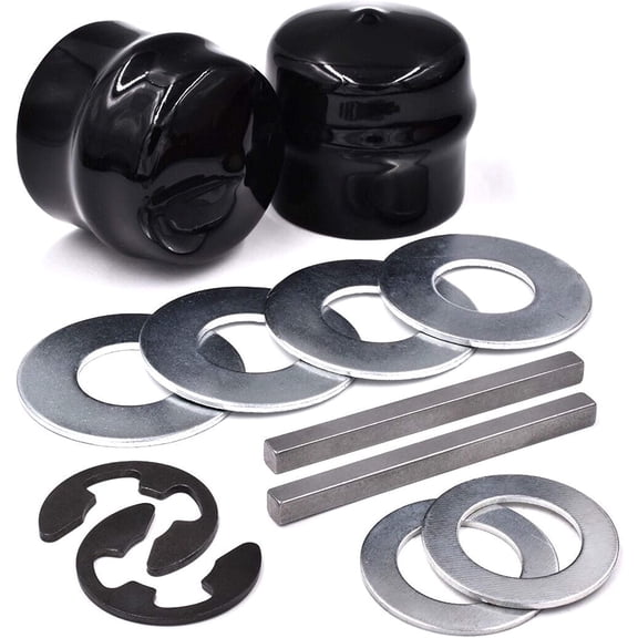 HD Switch Rear Wheel Axle Key & Hardware Kit 812000060 532121749 532121748 532186211 532104757 186211 121749 121748 186211x fits Husqvarna Craftsman Poulan Weed Eater White Jonsered AYP Tuff Torq K46