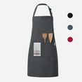 thumbnail image 1 of Mistaha 1 PC Peach Skin Velvets Soft Adjustable Bib Apron Water Resistant Cooking Apron with 2 Pockets Uni- Kitchen Apron for Chef Cooking Kitchen BBQ Baking, 1 of 8