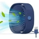 thumbnail image 1 of USB Fan Mini Portable Fan Silent Fan Desk Fan 3 Speeds Adjustable USB Powered (Blue), 1 of 5
