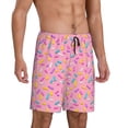thumbnail image 2 of Fotbe Pink Donut Pajama Shorts for Men, Men's Pajama Bottoms, Sleepwear,Short Pajama Pants-XX-Large, 2 of 9