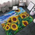 thumbnail image 3 of Landscape With Sunflowers Shaggy Area Rug, Rugs for Living Room Bedroom Non Slip Door Mat Indoor Carpet Machine Washable Nursery Home Decor Floor Mats for Entryway 60x39in-#, 3 of 5