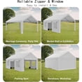 thumbnail image 2 of Lumiparty 12' x 20' Heavy Duty Outdoor Carport, Portable Car Tent Garage with 4 Roll-up Windows & 4 Doors, for Pickup Truck, Tractor,Boat,Motor, White, 2 of 8