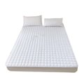 thumbnail image 1 of Maplenight All-Season Queen Size Fitted Sheet Soft Cushion Non-Slip Mattress Pad - Double Bed Size (Polyester, Reactive Dyeing) White, 1 of 5