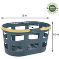 thumbnail image 4 of Cesta de plástico portátil para ducha Caddy con asa Organizador de almacenamiento para baño, despensa, cocina, dormitorio universitario, 4 of 6