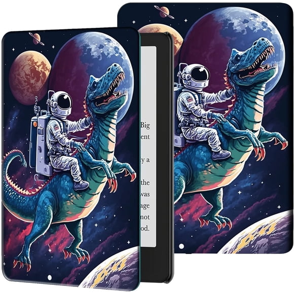 Funda de piel sintética con diseño de dinosaurio para Kindle Paperwhite 2021 de 6,8 pulgadas