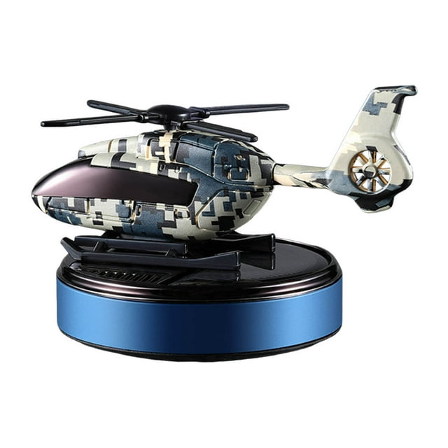 Solar Powered Car Air Helicopter Aromatherapy Diffuser with Rotating Propeller for Automotive Interior Decoration and