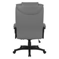 thumbnail image 6 of High Back Charcoal Bonded Leather Chair with Padded Loop Arms, 6 of 10
