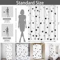 thumbnail image 6 of Valentines Shower Curtains for Bathroom, Heart Love Valentines Day Bathroom Decor Curtains Black 72x72 Inches, 6 of 7