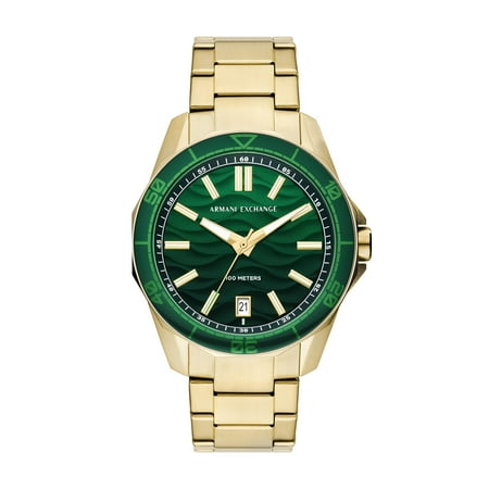 AX Armani Exchange Men's Three-Hand Date Gold-Tone Stainless Steel Bracelet Watch (Model: AX1951)