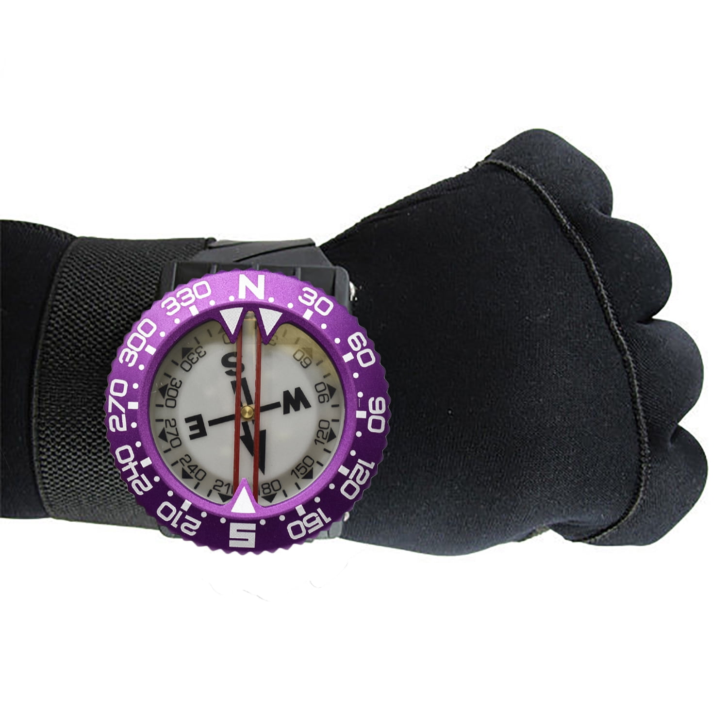 Scuba Choice Diving Deluxe Aluminum Frame Wrist Compass, Purple
