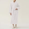 thumbnail image 2 of Ketyyh-chn99 Mens Fleece Robe, Soft Plush Robe for Men Mens Bathrobe Set For Men Absorbent Bathrobe Cloth Bathrobe Size for XL,White, 2 of 5