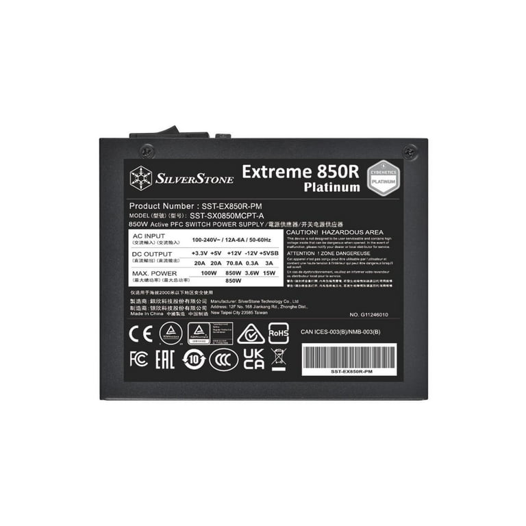 Cybenetics Platinum 850W SFX12V 4.0 & PCIe 5.0 Fully Modular