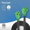 thumbnail image 5 of 30 Amp 25 FT RV Power Extension Cord with Reverse Polarity LED Light, TT-30P to TT-30R, Heavy Duty PVC Jacket, Easy Plugin Handle, Colorful Storage Bag, and Plastic Strap Organizer, 5 of 7