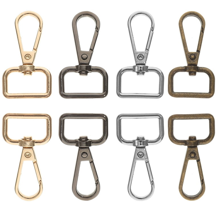 Swivel Clasps 3/4 D Ring Lobster Clasp Claw for Strap Push Gate Lanyard Swivel Snap Hook Clips(Assorted Color, 16 Pcs)