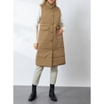 thumbnail image 3 of KelaJuan Women Quilted Puffer Vest Solid Color Warm down Jacket Button Cardigan for Winter Outwear Streetwear, 3 of 6
