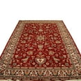 thumbnail image 1 of Tapis Rectangulaire Incroyable Rouge Floral Noué à la Main en Soie et Laine (10 x 7)', 1 of 7
