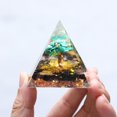 thumbnail image 3 of Gema de cristal natural Pirámide Piedra de energía curativa Decoración de la oficina en el hogar (G) JShteea Libre de BPA, 3 of 9
