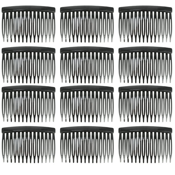 50 peinetas laterales sencillas para el cabello, pinzas de plástico con dientes, accesorios para el cabello
