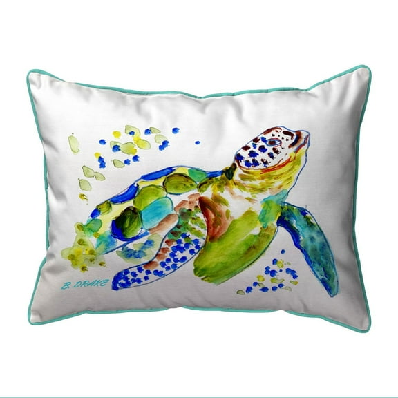Betsy Drake HJ1170 16 x 20 in. Baby Sea Turtle Indoor & Outdoor Pillow, Large