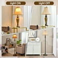 thumbnail image 4 of Resenkos Floor and Table Lamp Set,3-Piece Table and Floor Lamp Set with Linen Fabric Lamp Shades, 4 of 6