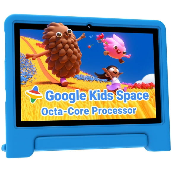 ApoloMedia Kids Tablet 10 inch, Upgraded Android 14 Tablet for Kids Ages 3-12, Octa-Core Tablets with Case, 64GB Storage(TF Expand 1TB), Pre-Installed Google Kids Space,